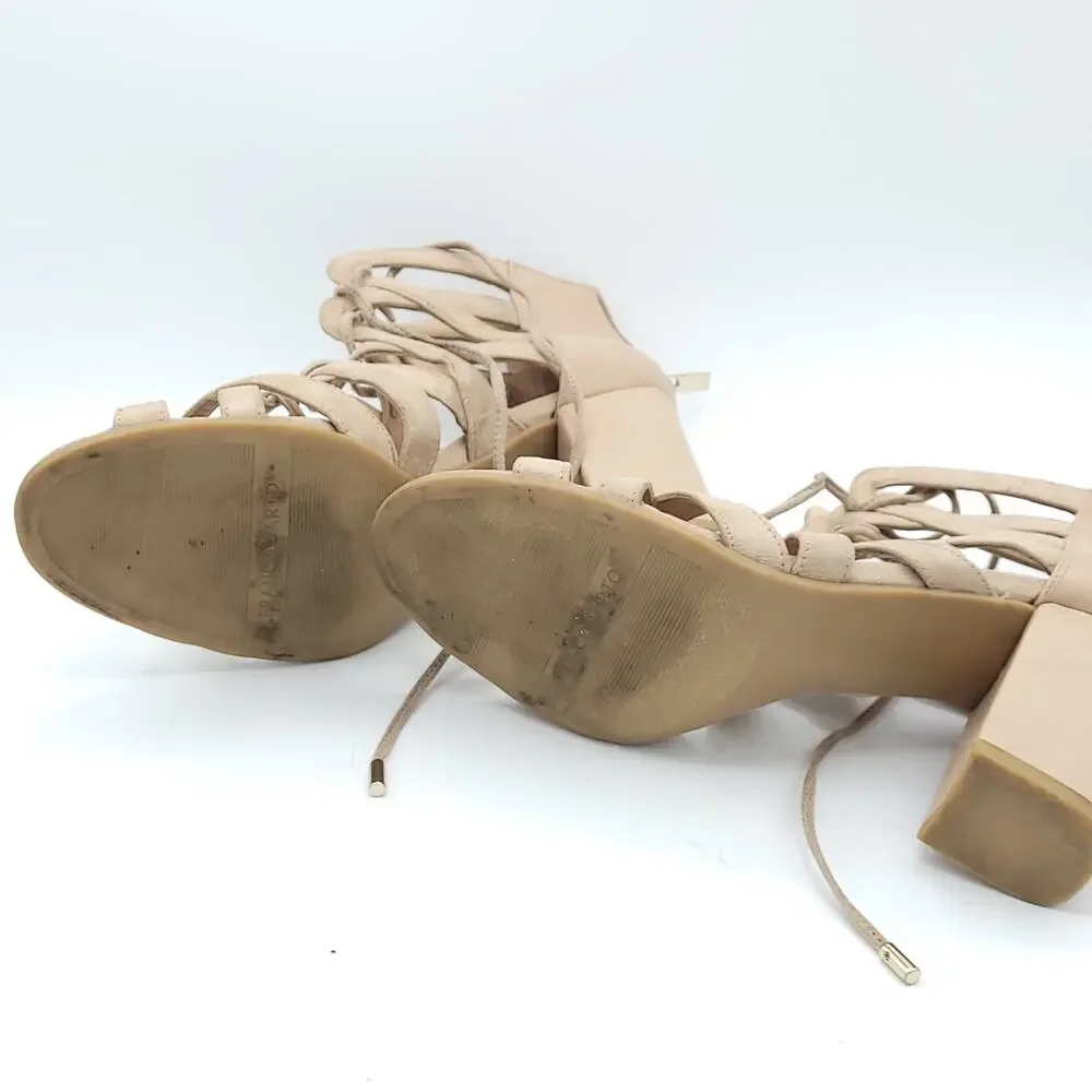 Franco Sarto Women's Meena Heeled Sandals biege size 8